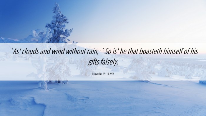 Picture 06 - Proverbs 25:14 ASV Desktop Wallpaper - `As' clouds and wind without rain, `So is' he - Desktop Bible Verse Wallpaper