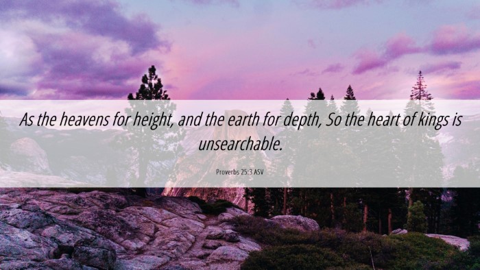 Picture 06 - Proverbs 25:3 ASV Desktop Wallpaper - As the heavens for height, and the earth for - Desktop Bible Verse Wallpaper