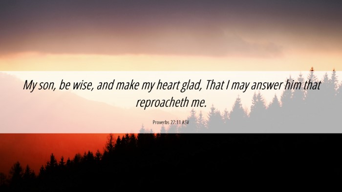 Picture 06 - Proverbs 27:11 ASV Desktop Wallpaper - My son, be wise, and make my heart glad, That I - Desktop Bible Verse Wallpaper