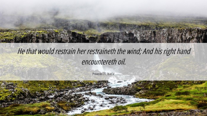 Picture 06 - Proverbs 27:16 ASV Desktop Wallpaper - He that would restrain her restraineth the wind; - Desktop Bible Verse Wallpaper