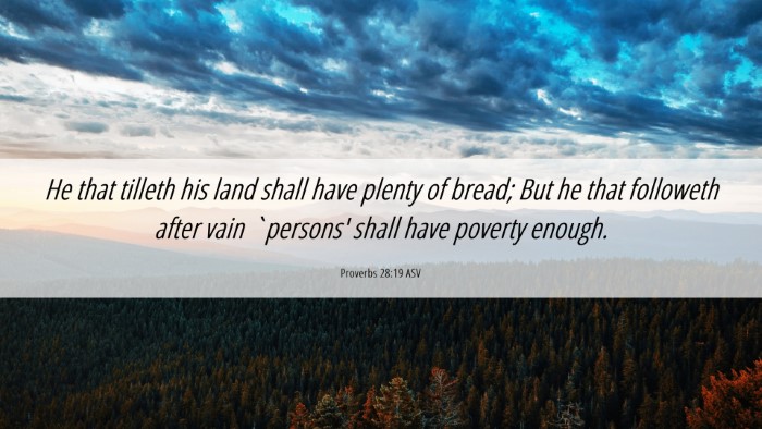 Picture 06 - Proverbs 28:19 ASV Desktop Wallpaper - He that tilleth his land shall have plenty of - Desktop Bible Verse Wallpaper