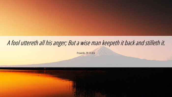 Picture 06 - Proverbs 29:11 ASV Desktop Wallpaper - A fool uttereth all his anger; But a wise man - Desktop Bible Verse Wallpaper