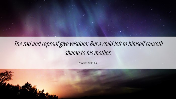 Picture 06 - Proverbs 29:15 ASV Desktop Wallpaper - The rod and reproof give wisdom; But a child left - Desktop Bible Verse Wallpaper