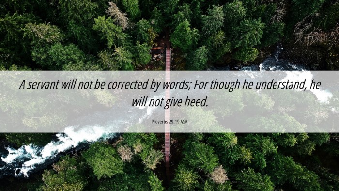 Picture 06 - Proverbs 29:19 ASV Desktop Wallpaper - A servant will not be corrected by words; For - Desktop Bible Verse Wallpaper