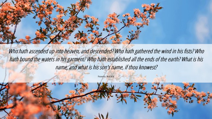 Picture 06 - Proverbs 30:4 ASV Desktop Wallpaper - Who hath ascended up into heaven, and descended? - Desktop Bible Verse Wallpaper