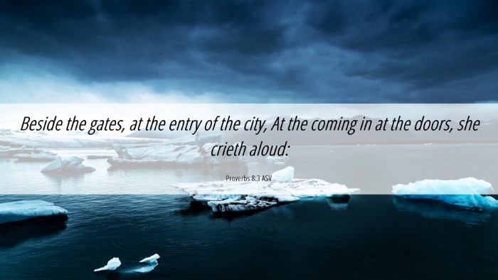 Picture 06 - Proverbs 8:3 ASV Desktop Wallpaper - Beside the gates, at the entry of the city, At - Desktop Bible Verse Wallpaper
