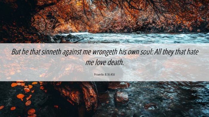Picture 06 - Proverbs 8:36 ASV Desktop Wallpaper - But he that sinneth against me wrongeth his own - Desktop Bible Verse Wallpaper