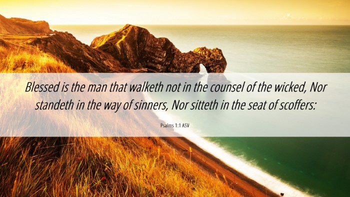 Picture 06 - Psalms 1:1 ASV Desktop Wallpaper - Blessed is the man that walketh not in the - Desktop Bible Verse Wallpaper