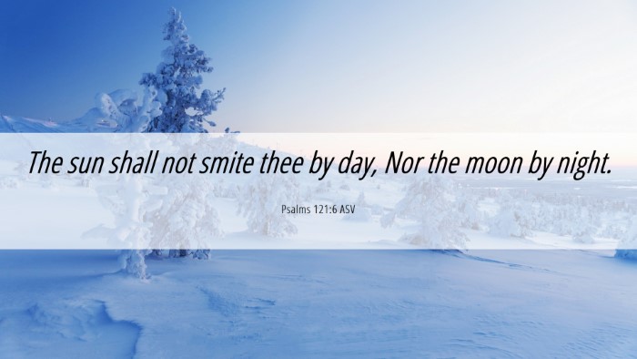 Picture 06 - Psalms 121:6 ASV Desktop Wallpaper - The sun shall not smite thee by day, Nor the moon - Desktop Bible Verse Wallpaper
