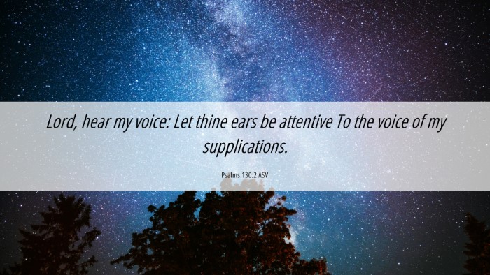 Picture 06 - Psalms 130:2 ASV Desktop Wallpaper - Lord, hear my voice: Let thine ears be attentive - Desktop Bible Verse Wallpaper