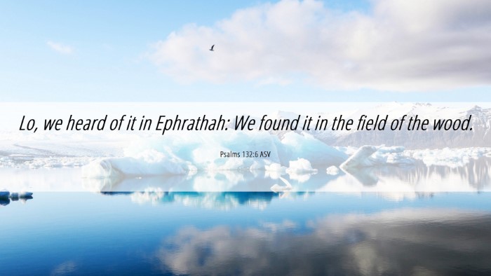 Picture 06 - Psalms 132:6 ASV Desktop Wallpaper - Lo, we heard of it in Ephrathah: We found it in - Desktop Bible Verse Wallpaper