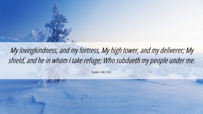 Picture 06 - Psalms 144:2 ASV Desktop Wallpaper - My lovingkindness, and my fortress, My high - Desktop Bible Verse Wallpaper
