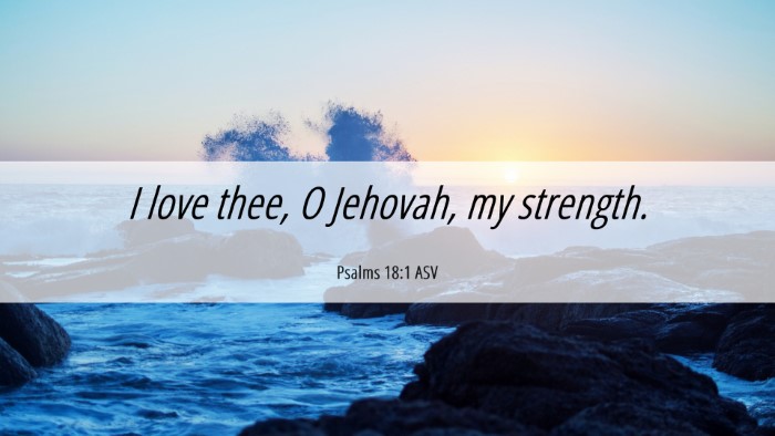 Picture 06 - Psalms 18:1 ASV Desktop Wallpaper - I love thee, O Jehovah, my - Desktop Bible Verse Wallpaper