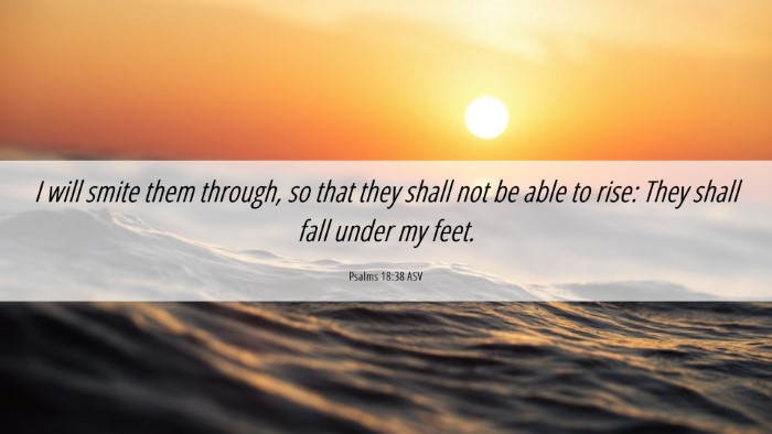Picture 06 - Psalms 18:38 ASV Desktop Wallpaper - I will smite them through, so that they shall not - Desktop Bible Verse Wallpaper