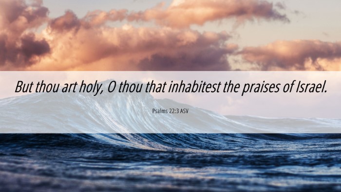 Picture 06 - Psalms 22:3 ASV Desktop Wallpaper - But thou art holy, O thou that inhabitest the - Desktop Bible Verse Wallpaper