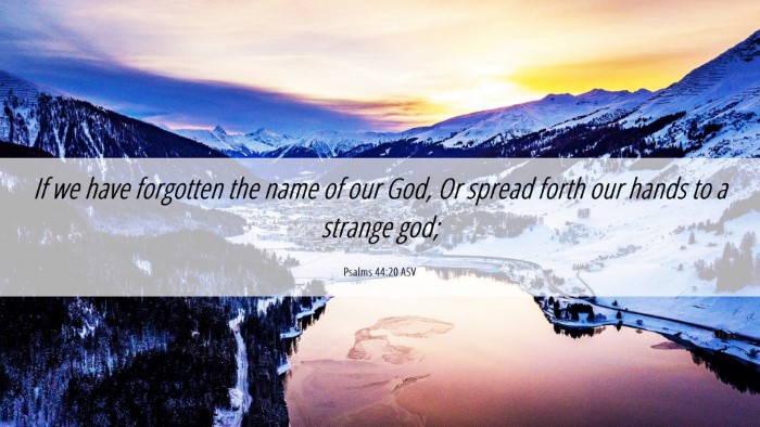 Picture 06 - Psalms 44:20 ASV Desktop Wallpaper - If we have forgotten the name of our God, Or - Desktop Bible Verse Wallpaper