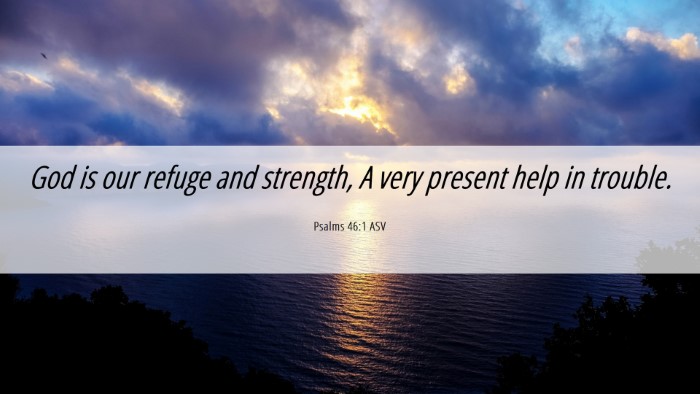 Picture 06 - Psalms 46:1 ASV Desktop Wallpaper - God is our refuge and strength, A very present - Desktop Bible Verse Wallpaper