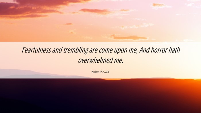 Picture 06 - Psalms 55:5 ASV Desktop Wallpaper - Fearfulness and trembling are come upon me, And - Desktop Bible Verse Wallpaper
