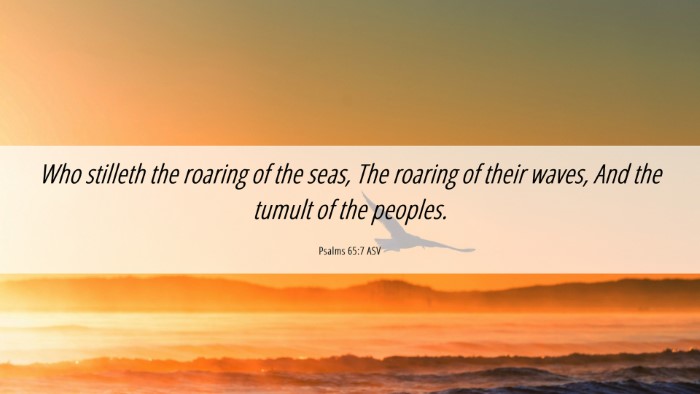 Picture 06 - Psalms 65:7 ASV Desktop Wallpaper - Who stilleth the roaring of the seas, The roaring - Desktop Bible Verse Wallpaper
