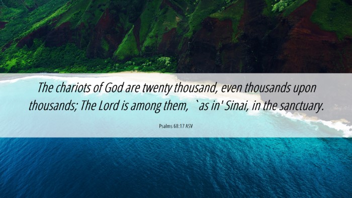 Picture 06 - Psalms 68:17 ASV Desktop Wallpaper - The chariots of God are twenty thousand, even - Desktop Bible Verse Wallpaper