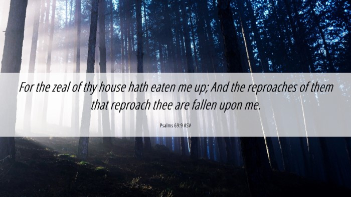 Picture 06 - Psalms 69:9 ASV Desktop Wallpaper - For the zeal of thy house hath eaten me up; And - Desktop Bible Verse Wallpaper