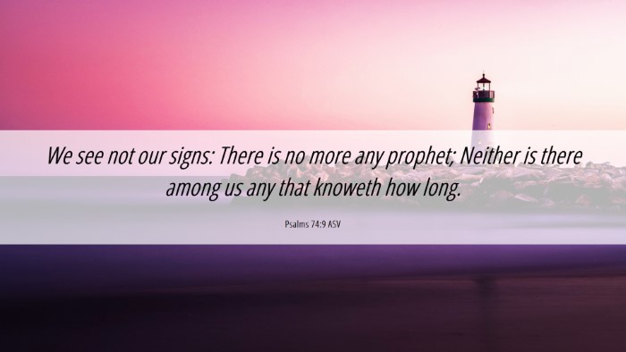 Picture 06 - Psalms 74:9 ASV Desktop Wallpaper - We see not our signs: There is no more any - Desktop Bible Verse Wallpaper