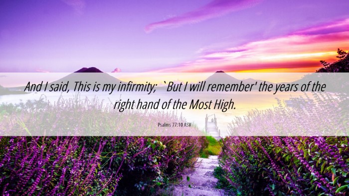 Picture 06 - Psalms 77:10 ASV Desktop Wallpaper - And I said, This is my infirmity; `But I will - Desktop Bible Verse Wallpaper