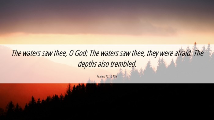 Picture 06 - Psalms 77:16 ASV Desktop Wallpaper - The waters saw thee, O God; The waters saw thee, - Desktop Bible Verse Wallpaper