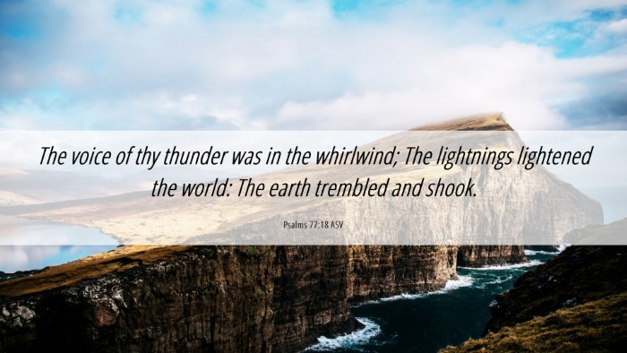 Picture 06 - Psalms 77:18 ASV Desktop Wallpaper - The voice of thy thunder was in the whirlwind; - Desktop Bible Verse Wallpaper
