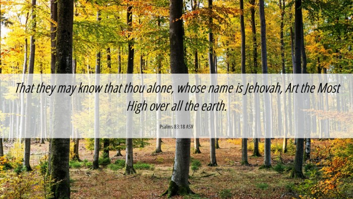 Picture 06 - Psalms 83:18 ASV Desktop Wallpaper - That they may know that thou alone, whose name is - Desktop Bible Verse Wallpaper