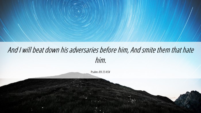 Picture 06 - Psalms 89:23 ASV Desktop Wallpaper - And I will beat down his adversaries before him, - Desktop Bible Verse Wallpaper