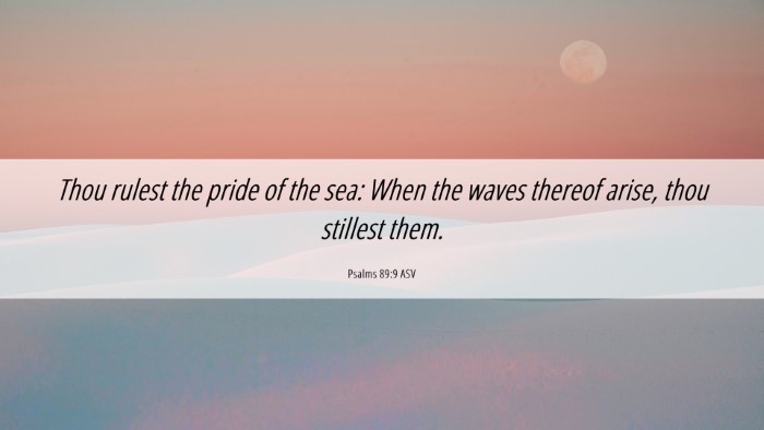 Picture 06 - Psalms 89:9 ASV Desktop Wallpaper - Thou rulest the pride of the sea: When the waves - Desktop Bible Verse Wallpaper