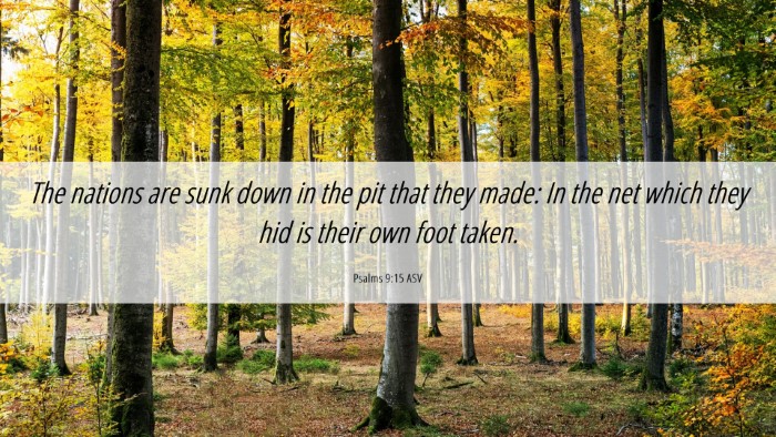 Picture 06 - Psalms 9:15 ASV Desktop Wallpaper - The nations are sunk down in the pit that they - Desktop Bible Verse Wallpaper