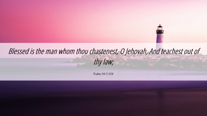 Picture 06 - Psalms 94:12 ASV Desktop Wallpaper - Blessed is the man whom thou chastenest, O - Desktop Bible Verse Wallpaper