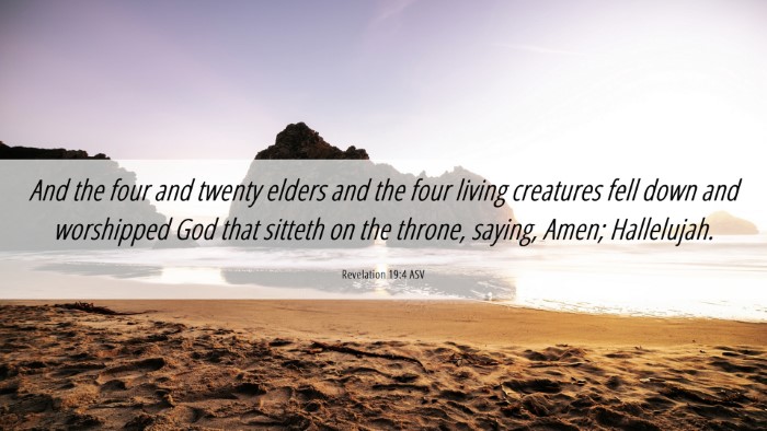 Picture 06 - Revelation 19:4 ASV Desktop Wallpaper - And the four and twenty elders and the four - Desktop Bible Verse Wallpaper