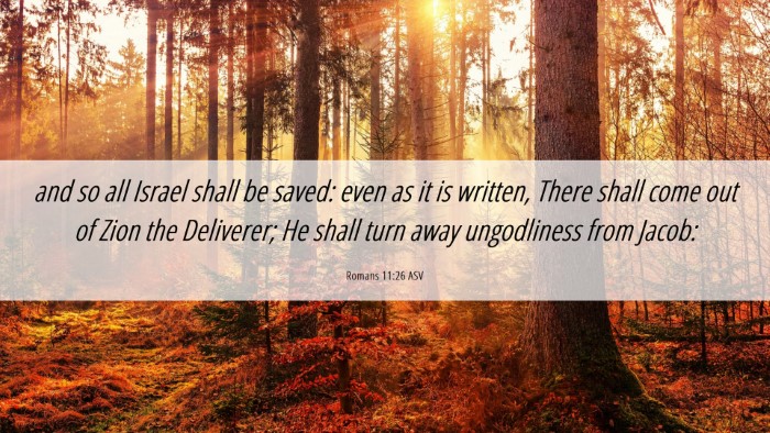 Picture 06 - Romans 11:26 ASV Desktop Wallpaper - and so all Israel shall be saved: even as it is - Desktop Bible Verse Wallpaper