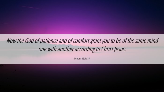 Picture 06 - Romans 15:5 ASV Desktop Wallpaper - Now the God of patience and of comfort grant you - Desktop Bible Verse Wallpaper