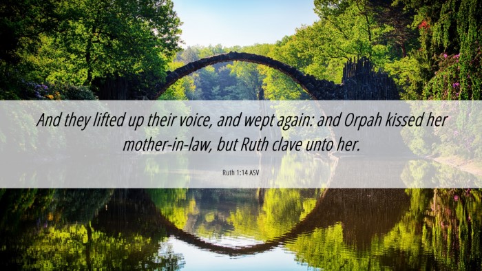 Picture 06 - Ruth 1:14 ASV Desktop Wallpaper - And they lifted up their voice, and wept again: - Desktop Bible Verse Wallpaper