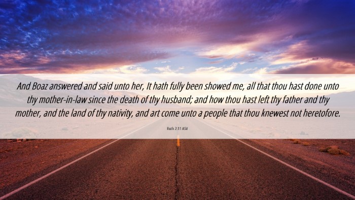 Picture 06 - Ruth 2:11 ASV Desktop Wallpaper - And Boaz answered and said unto her, It hath - Desktop Bible Verse Wallpaper