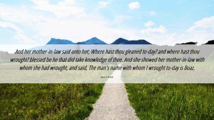 Picture 06 - Ruth 2:19 ASV Desktop Wallpaper - And her mother-in-law said unto her, Where hast - Desktop Bible Verse Wallpaper