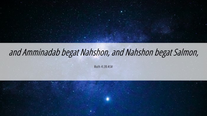 Picture 06 - Ruth 4:20 ASV Desktop Wallpaper - and Amminadab begat Nahshon, and Nahshon begat - Desktop Bible Verse Wallpaper