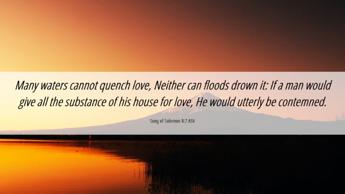 Picture 06 - Song of Solomon 8:7 ASV Desktop Wallpaper - Many waters cannot quench love, Neither can - Desktop Bible Verse Wallpaper