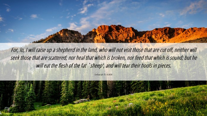 Picture 06 - Zechariah 11:16 ASV Desktop Wallpaper - For, lo, I will raise up a shepherd in the land, - Desktop Bible Verse Wallpaper