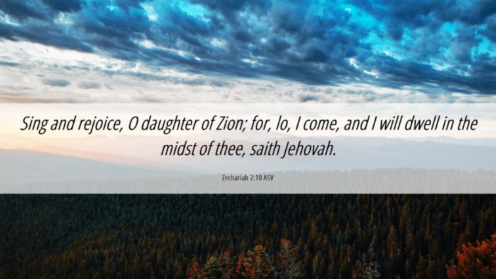 Picture 06 - Zechariah 2:10 ASV Desktop Wallpaper - Sing and rejoice, O daughter of Zion; for, lo, I - Desktop Bible Verse Wallpaper