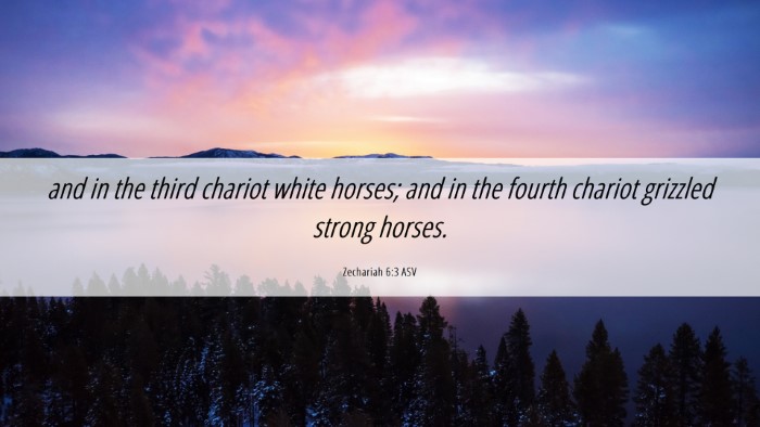 Picture 06 - Zechariah 6:3 ASV Desktop Wallpaper - and in the third chariot white horses; and in the - Desktop Bible Verse Wallpaper