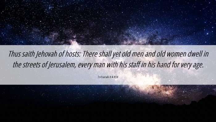 Picture 06 - Zechariah 8:4 ASV Desktop Wallpaper - Thus saith Jehovah of hosts: There shall yet old - Desktop Bible Verse Wallpaper