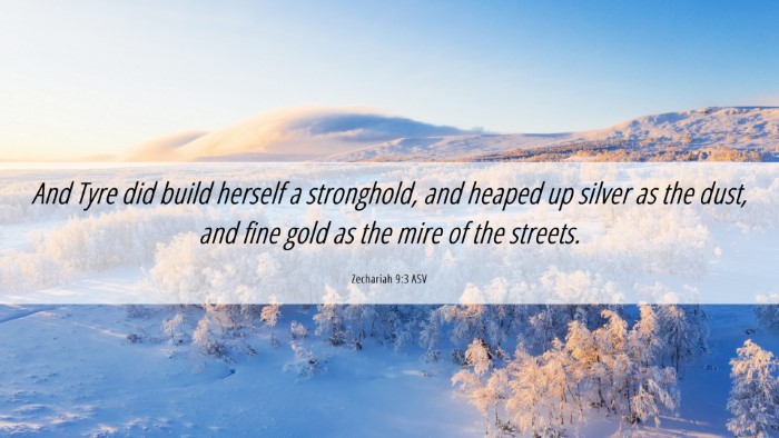 Picture 06 - Zechariah 9:3 ASV Desktop Wallpaper - And Tyre did build herself a stronghold, and - Desktop Bible Verse Wallpaper
