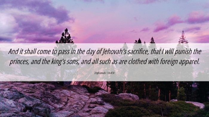 Picture 06 - Zephaniah 1:8 ASV Desktop Wallpaper - And it shall come to pass in the day of Jehovah's - Desktop Bible Verse Wallpaper