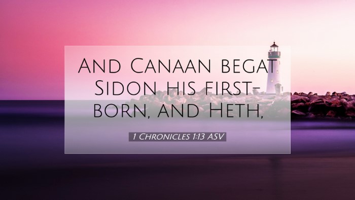 Picture 07 - 1 Chronicles 1:13 ASV Desktop Wallpaper - And Canaan begat Sidon his first-born, and - Desktop Bible Verse Wallpaper
