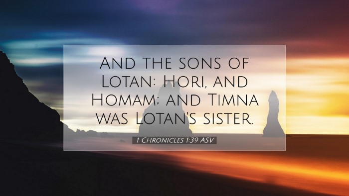 Picture 07 - 1 Chronicles 1:39 ASV Desktop Wallpaper - And the sons of Lotan: Hori, and Homam; and Timna - Desktop Bible Verse Wallpaper